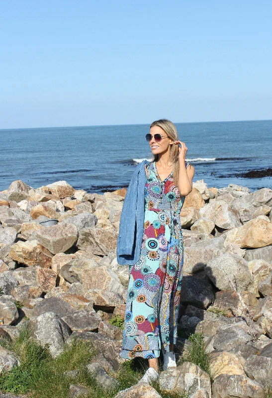 Abstract Print Maxi Dress