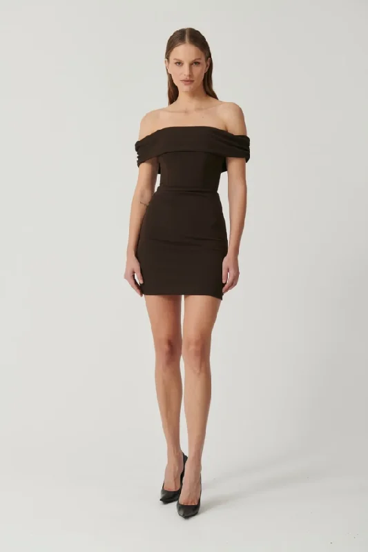 Amalia Mini Dress Coffee