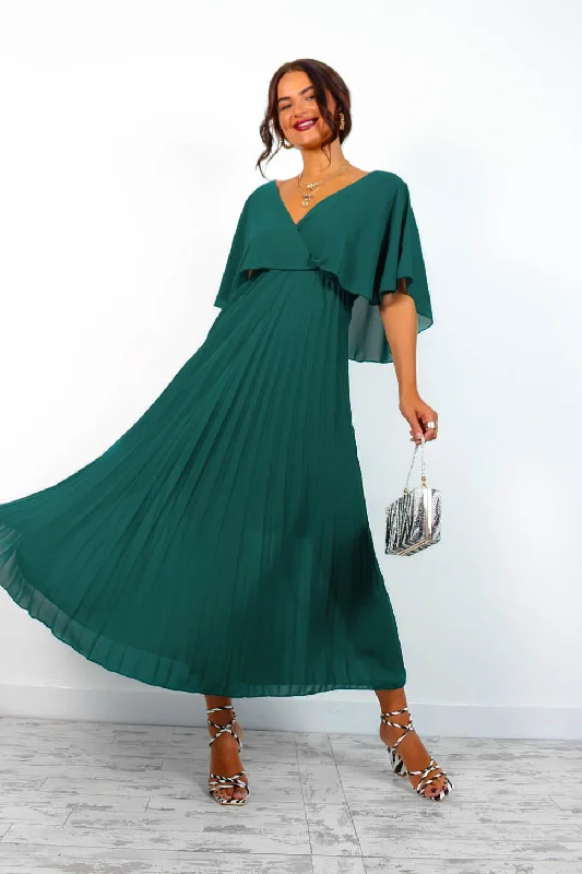 Timeless - Forest Pleated Maxi Dress