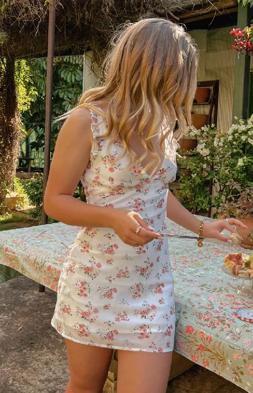 Albie White Floral Mini Dress