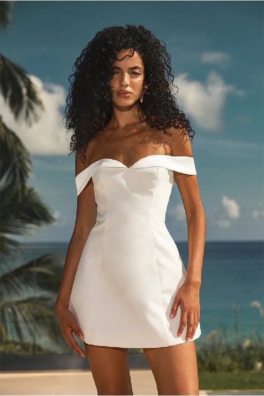 EBONY MINI DRESS - WHITE